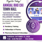 2026 Annual Town Hall: “Success in Applying for Residency and Fellowship Training”